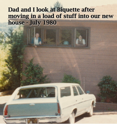 Biquette at our new house 1980