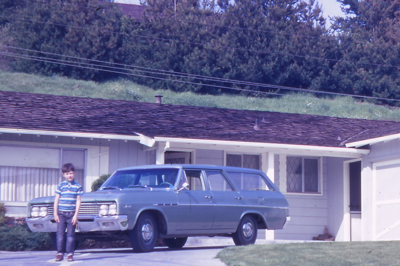 Biquette on the driveway of our first
                          house in 1968