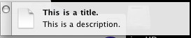 Example notification from LWC Growl trigger